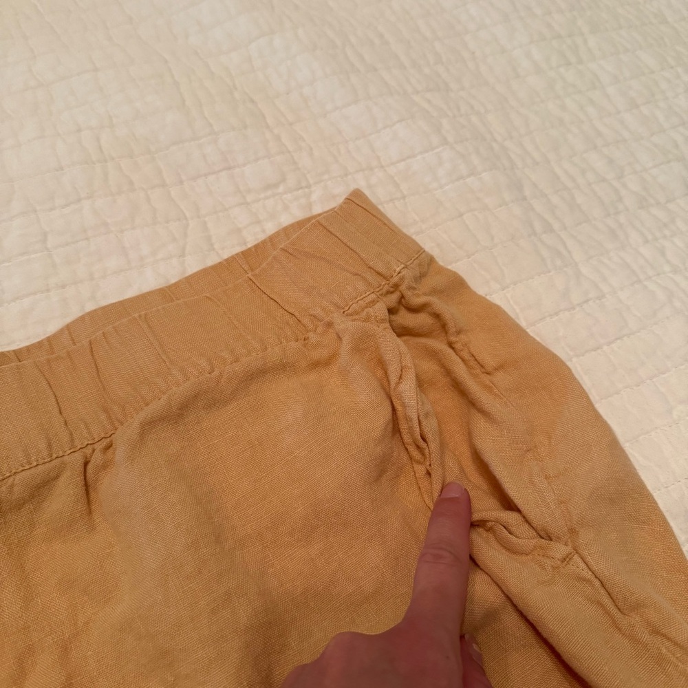 Pure Jill Women's Orange Linen Capris Size 2X Cottagecore Coastal - Picture 5 of 16